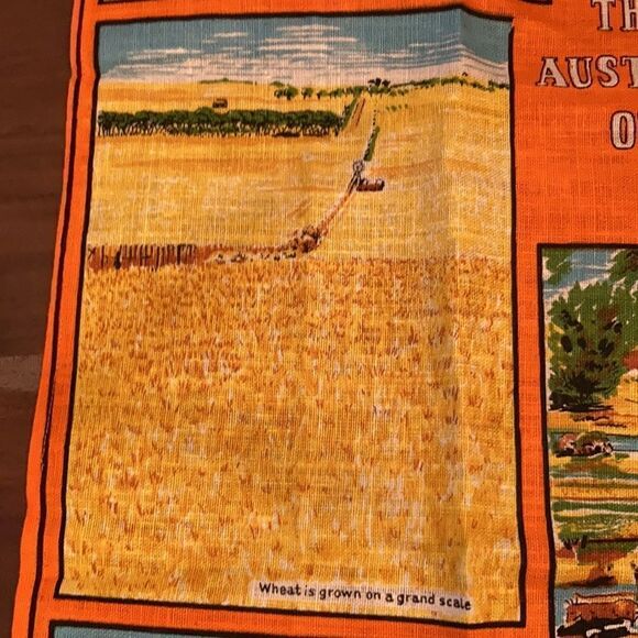 Vintage Australian outback Linen tea towel - Picture 9 of 12